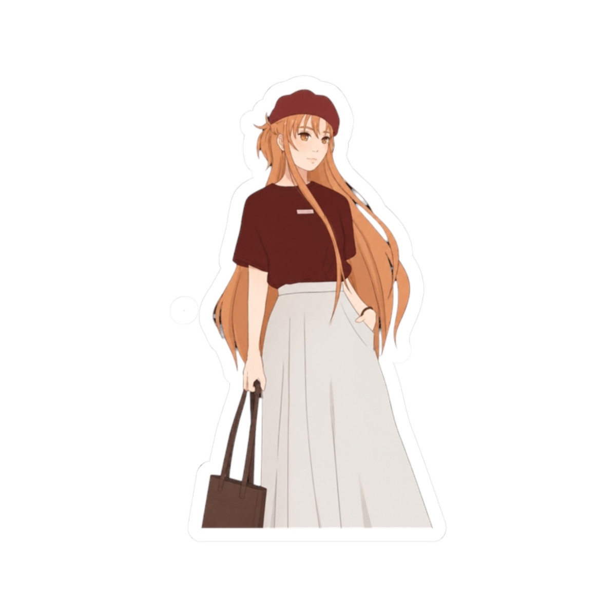 Sword Art Online Asuna in Casual Clothes Sticker - alternate angle 3, merchandise