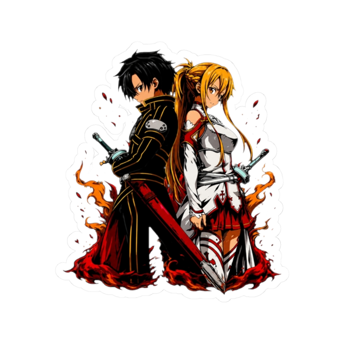 kirito and asuna Sticker | Sword Art Online - alternate angle 3, merchandise