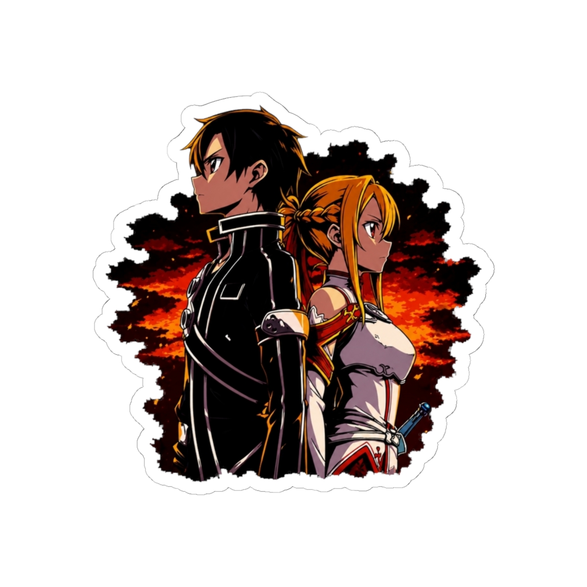 asuna kirito Sticker | Sword Art Online - alternate angle 2, merchandise