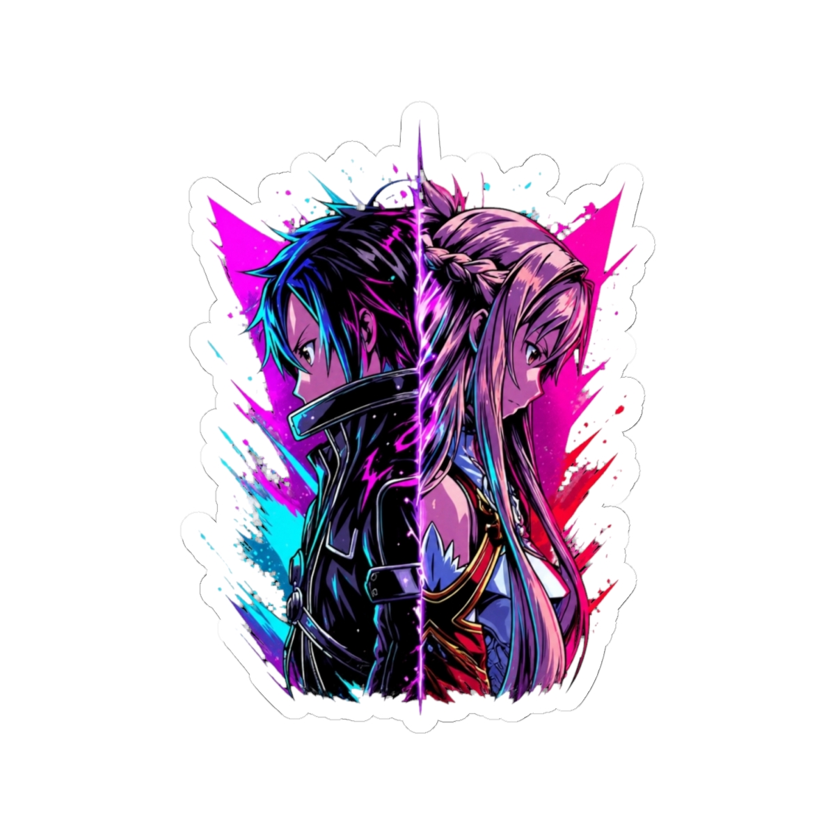 Kirito and Asuna Sticker | Sword Art Online - alternate angle 1, merchandise