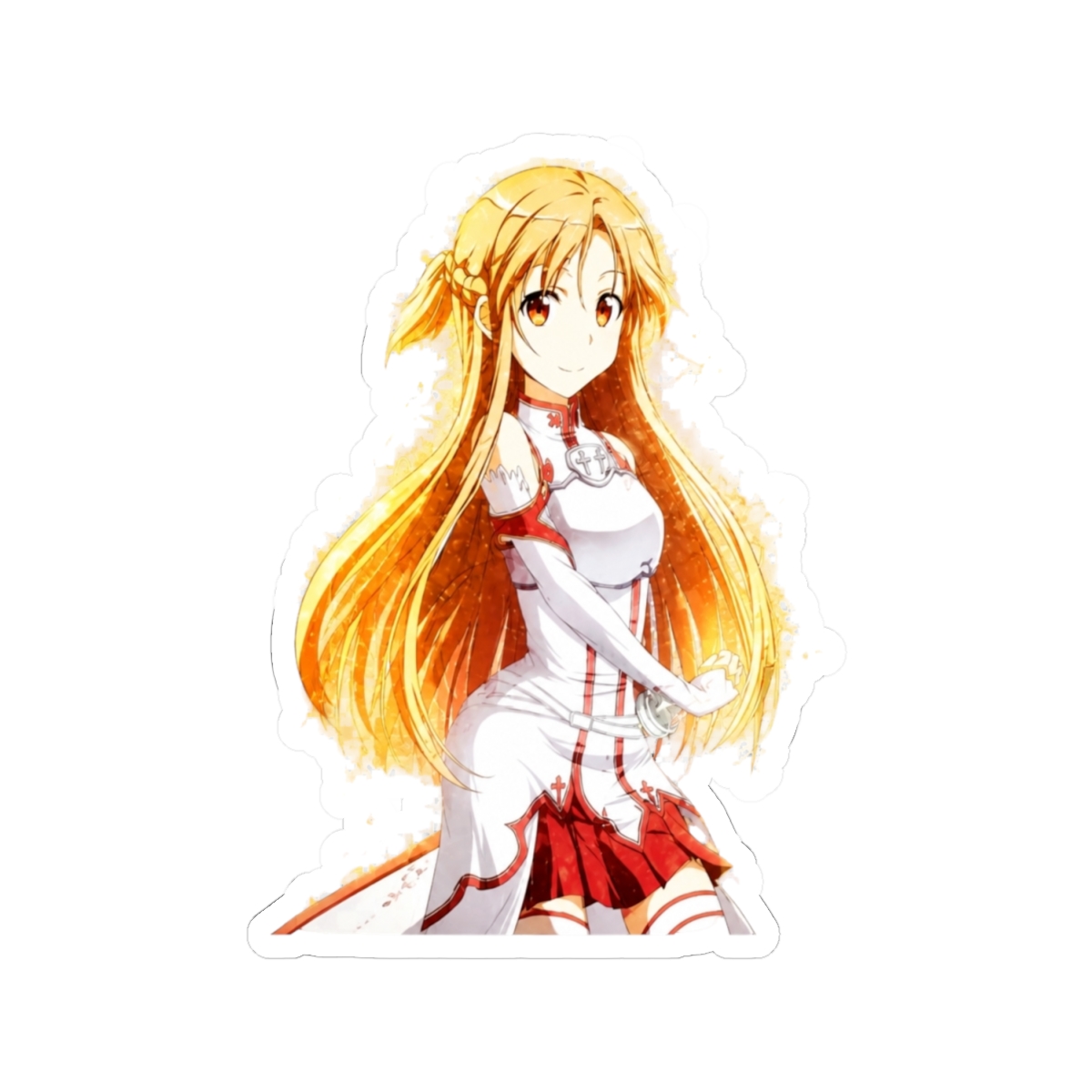 Asuna Sword Art Online Golden Warm Glow Elegant Long Hair Sparkle - alternate angle 1, merchandise