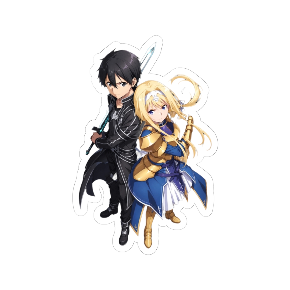Alice Zuberg Sword Art Online anime fantasy knight sacred sword blue gold anime girl - alternate angle 2, merchandise