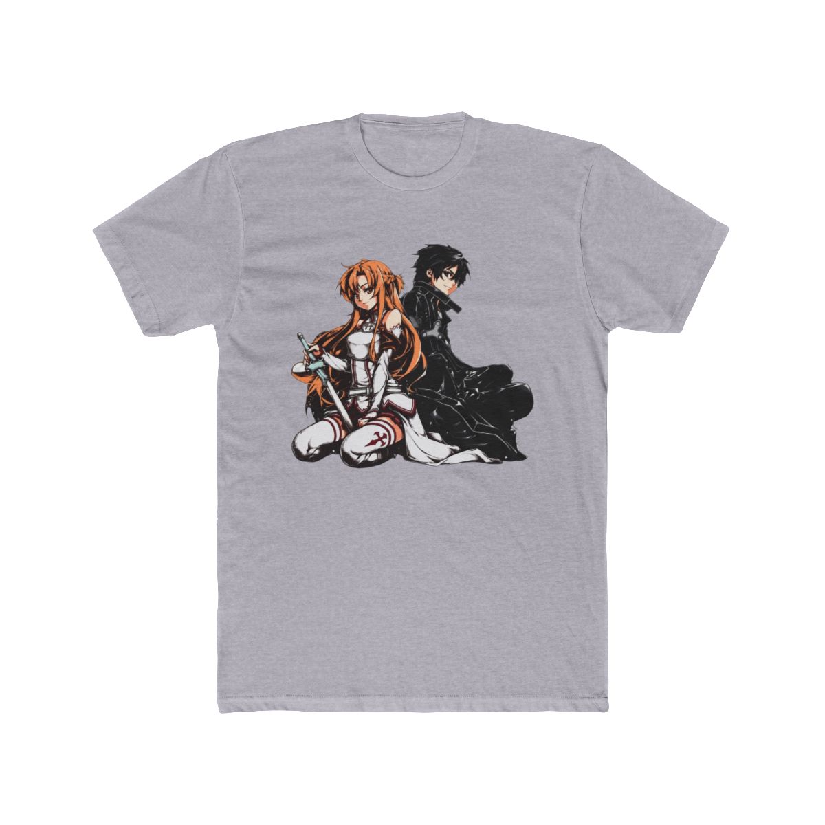 Asuna And Kirito Sword Art Online Art T Shirt - alternate angle 3, merchandise