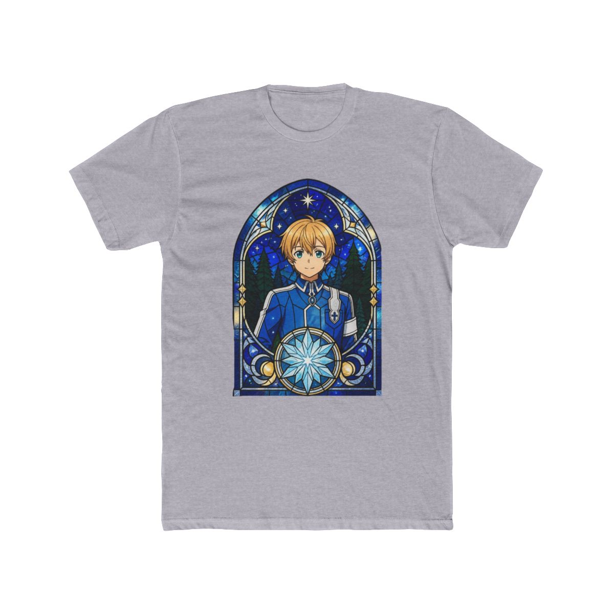 Eugeo Sword Art Online Starry Stained Glass Crystal Emblem T Shirt - alternate angle 5, merchandise