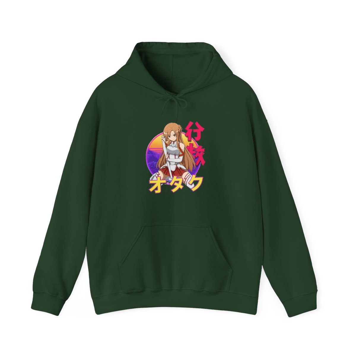 Asuna Yuuki Retro Sunset Design Hoodie | Sword Art Online - alternate angle 5, merchandise