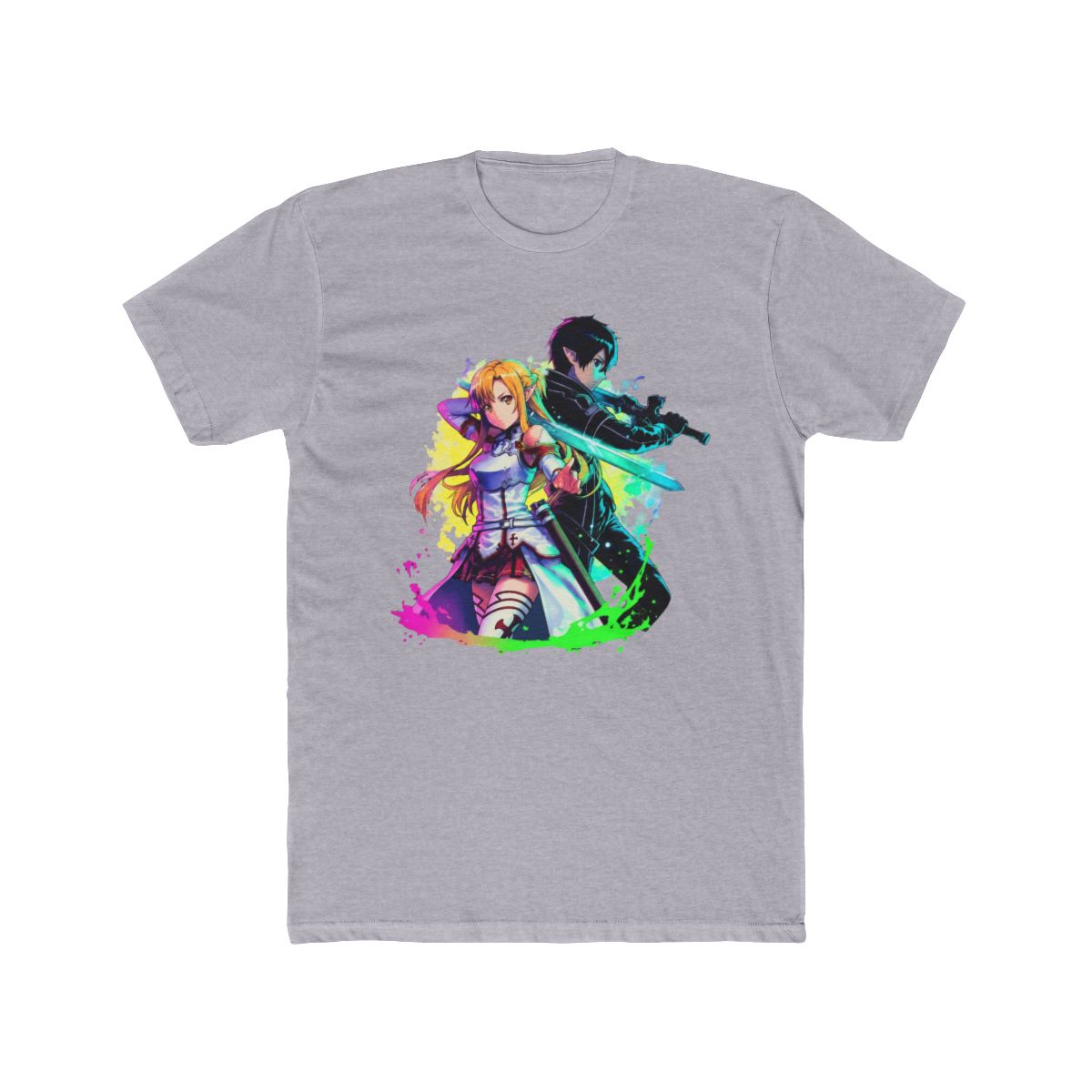 Kirito And Asuna Playful Art T Shirt | Sword Art Online - alternate angle 3, merchandise