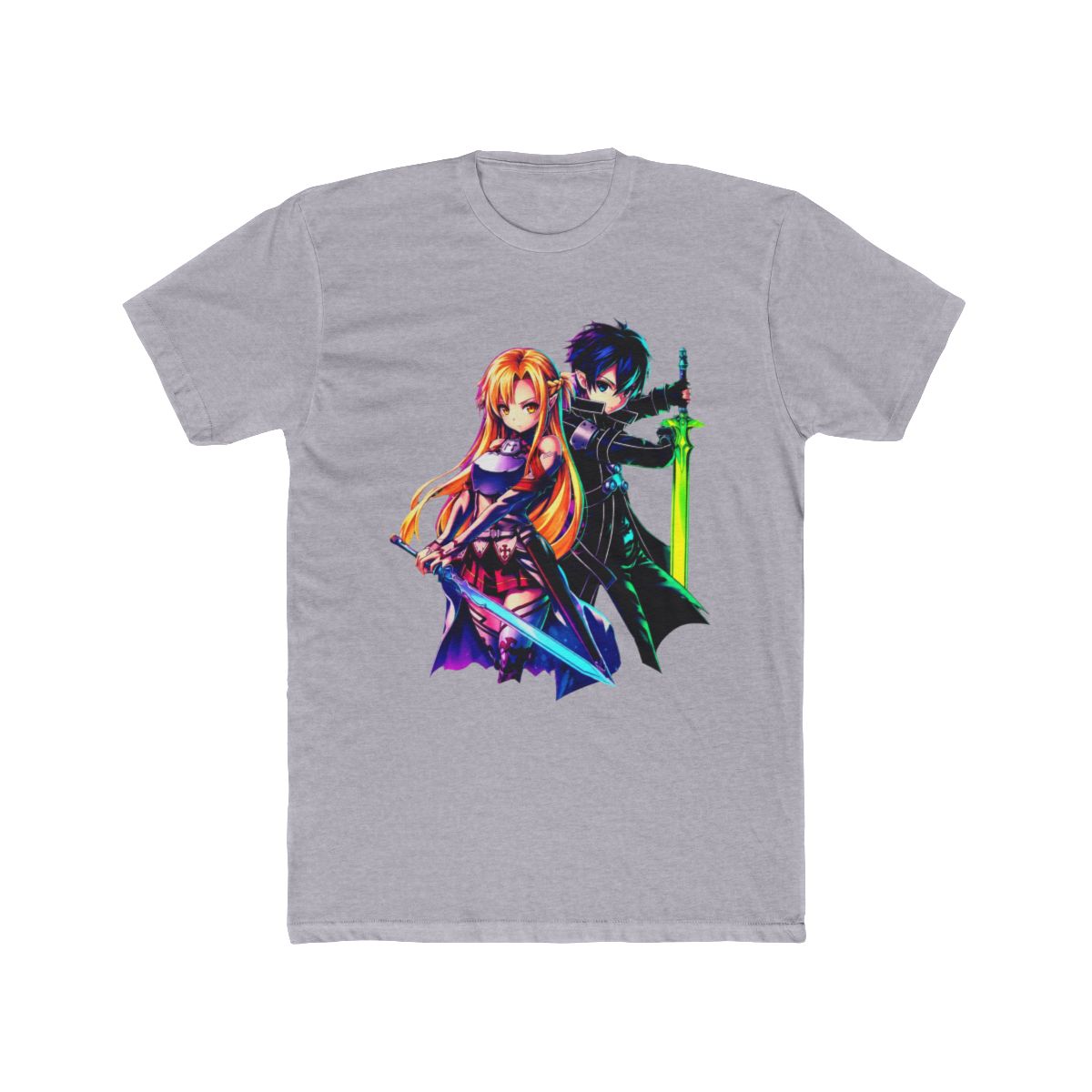Kirito And Asuna Chibi Art T Shirt | Sword Art Online - alternate angle 5, merchandise